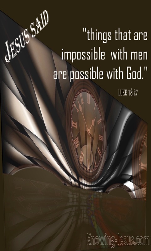 Luke 18:27 Possible with God (beige)